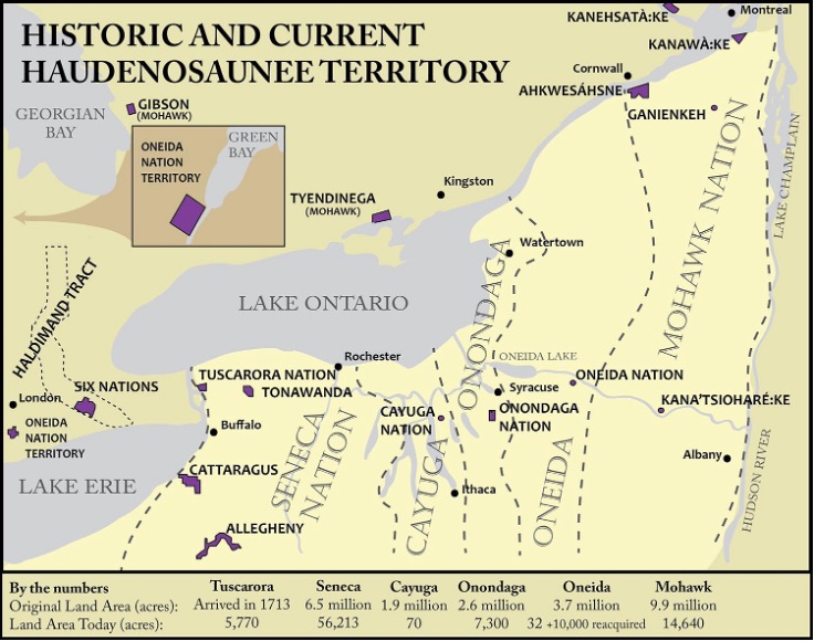 Historica and Current Haudenosaunee Territory